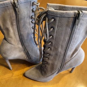 Nude suede Steve Madden boots